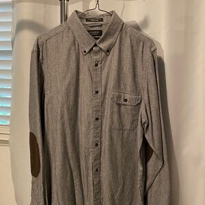 Nordstrom Casual Gray Button-Down Shirt